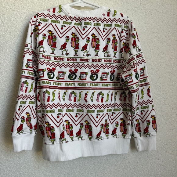 180 Unisex Hanna Andersson Dr. Suess Grinch Sweatshirt Fair Isle Holidays - Picture 5 of 7
